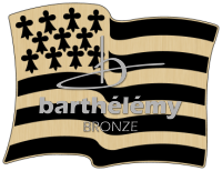 Bretonische Flagge Bronze