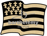 Bretonische Flagge Bronze
