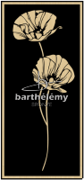 Tafel Mohnblumen Bronze