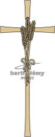 Römisches Kreuz 6127 Bronze mit Ährenstrauss 6156