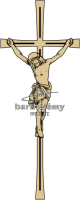 Lateinisches Kreuz Bronze mit Christus